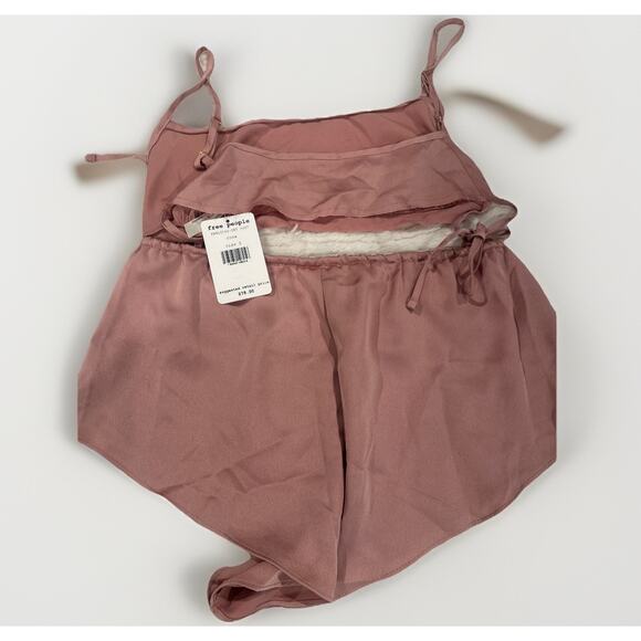 NWT Free People Home With You Set Size Small Dusty Rose Lounge Pajama Sleepwear - Picture 6 of 6
